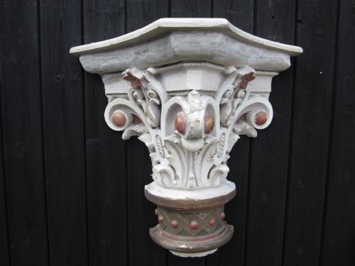 antique hand painted architectural corbel - CATEGORY: ANTIQUE MISCELLANEOUS - DATED 1900