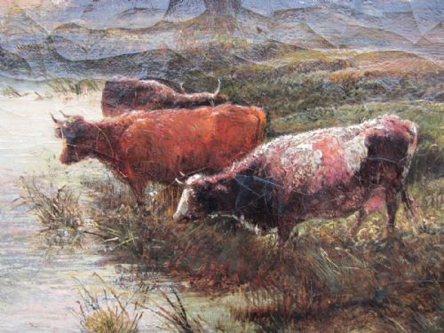9TH CENTURY RURAL LANDSCAPE OIL PAINTING DATED1863 - ADDITIONAL PHOTO 4