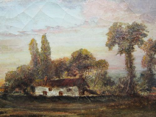 9TH CENTURY RURAL LANDSCAPE OIL PAINTING DATED1863 - ADDITIONAL PHOTO 8