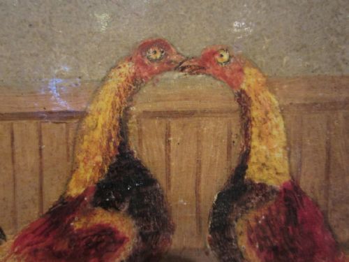 ANTIQUE 19TH CENTURY PRIMITIVE OIL PAINTING - ADDITIONAL PHOTO 2