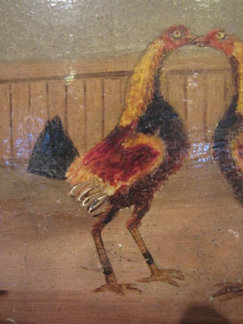 ANTIQUE 19TH CENTURY PRIMITIVE OIL PAINTING - ADDITIONAL PHOTO 3