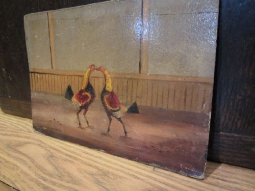 ANTIQUE 19TH CENTURY PRIMITIVE OIL PAINTING - ADDITIONAL PHOTO 5