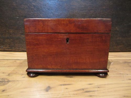 antique mahogany tea caddy - CATEGORY: ANTIQUE BOXES - DATED 19TH CENTURY