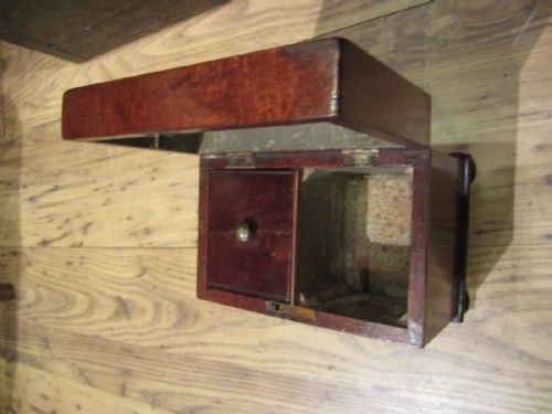 ANTIQUE MAHOGANY TEA CADDY - ADDITIONAL PHOTO 8