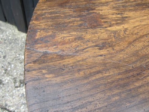 PRIMITIVE ELM CRICKET TABLE - ADDITIONAL PHOTO 6