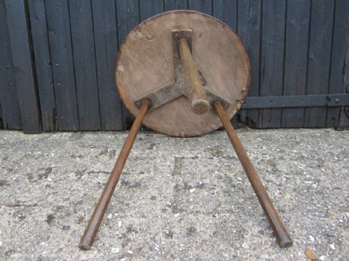 PRIMITIVE ELM CRICKET TABLE - ADDITIONAL PHOTO 7
