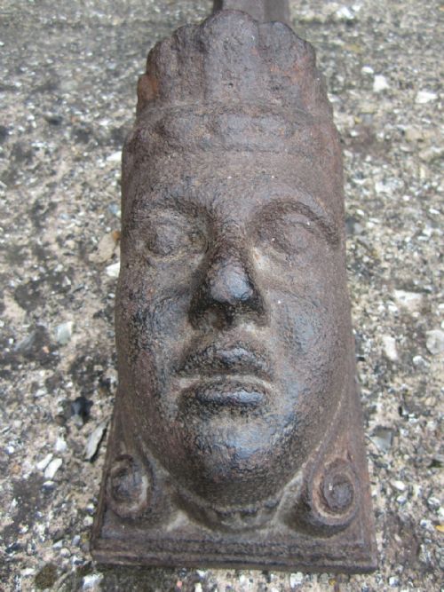 ANTIQUE IRON FIRE DOGS - ADDITIONAL PHOTO 1
