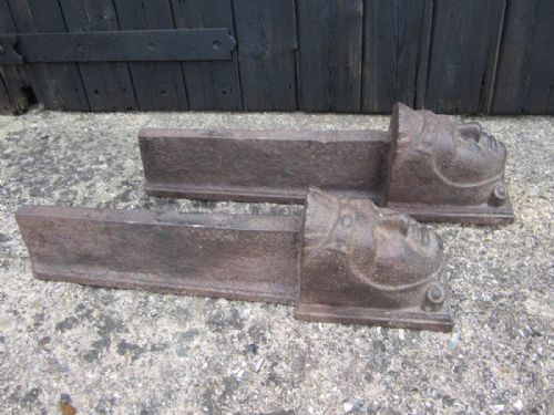ANTIQUE IRON FIRE DOGS - ADDITIONAL PHOTO 5