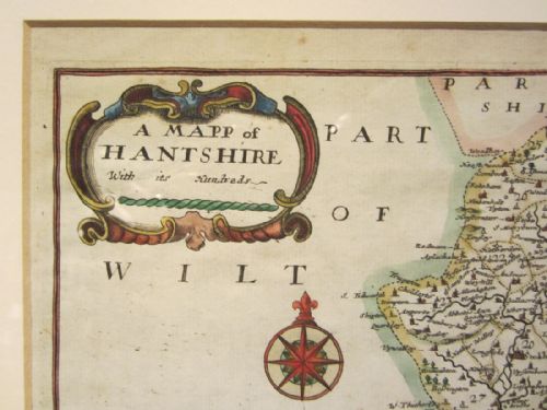 ANTIQUE MAP OF 'HANTSHIRE' - ADDITIONAL PHOTO 2