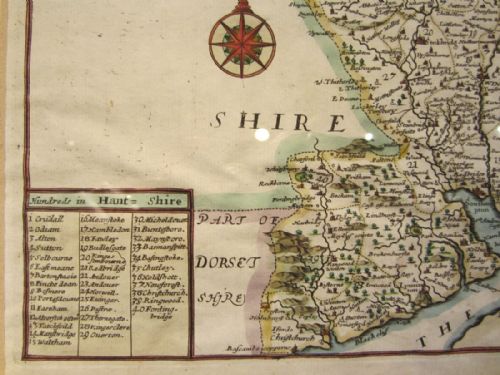 ANTIQUE MAP OF 'HANTSHIRE' - ADDITIONAL PHOTO 5