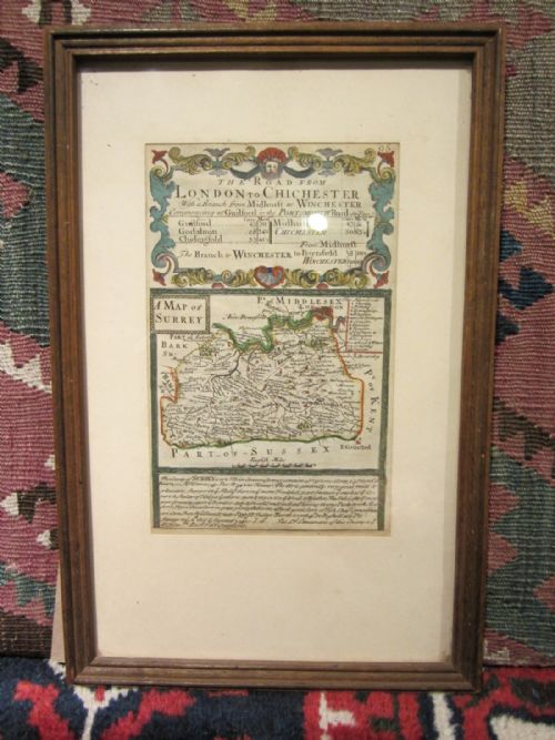 ANTIQUE MAP OF SURREY - ADDITIONAL PHOTO 1