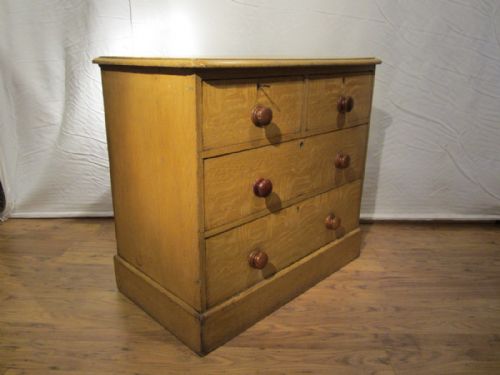 ANTIQUE PINE SMALL CHEST OF DRAWERS - ADDITIONAL PHOTO 1