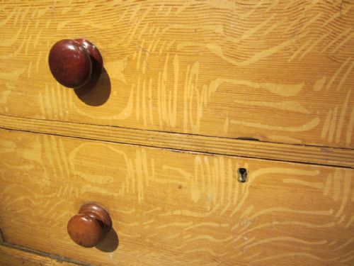 ANTIQUE PINE SMALL CHEST OF DRAWERS - ADDITIONAL PHOTO 5