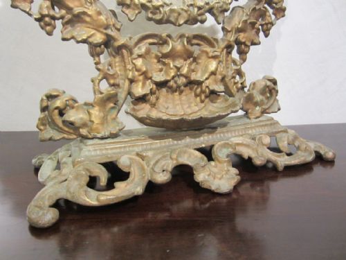 ANTIQUE ROCOCO GILT METAL TABLETOILET MIRROR - ADDITIONAL PHOTO 4