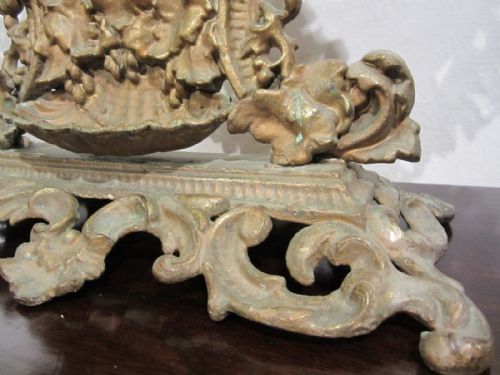 ANTIQUE ROCOCO GILT METAL TABLETOILET MIRROR - ADDITIONAL PHOTO 5