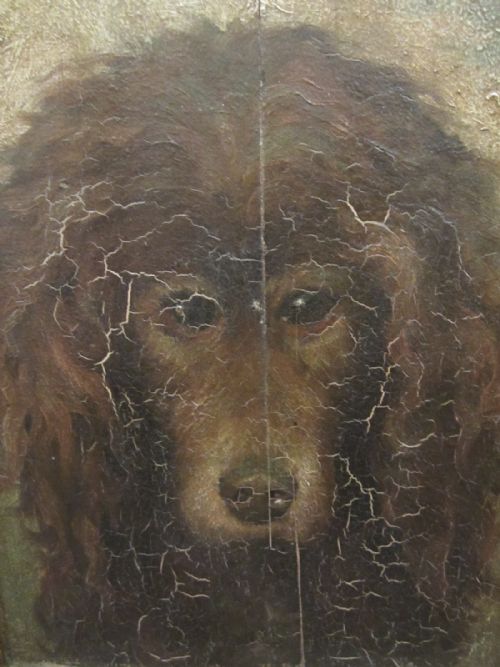 PRIMITIVE ANTIQUE OIL PAINTING - ADDITIONAL PHOTO 2