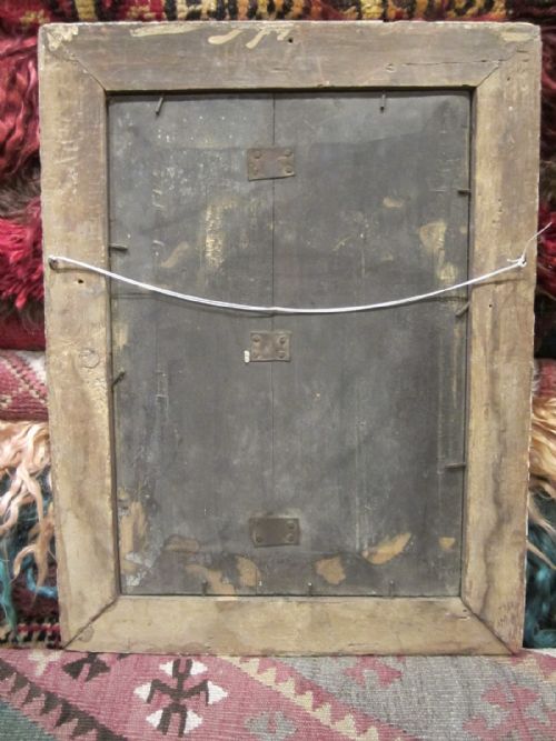 PRIMITIVE ANTIQUE OIL PAINTING - ADDITIONAL PHOTO 4