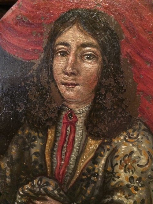 ANTIQUE OIL PORTRAIT PAINTING - ADDITIONAL PHOTO 2