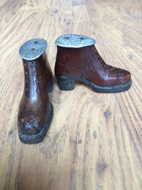 ANTIQUE LEATHER BOOTS - ADDITIONAL PHOTO 1