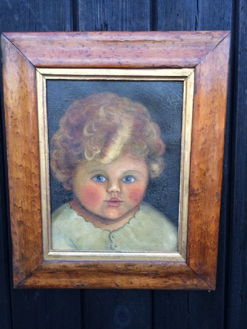 primitive oilpainting - CATEGORY: ANTIQUE ART - DATED 19TH CENTURY
