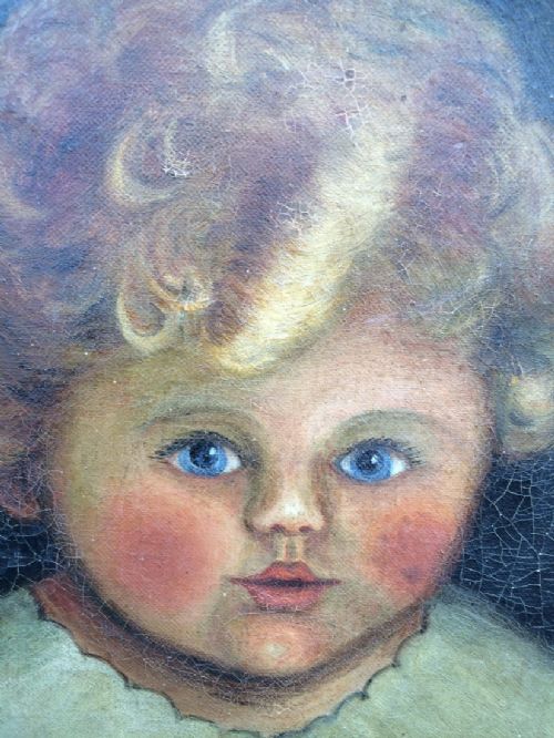 PRIMITIVE OILPAINTING - ADDITIONAL PHOTO 1
