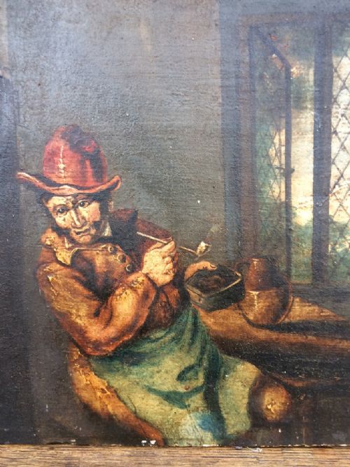 PRIMITIVE NAIVE OIL PAINTING - ADDITIONAL PHOTO 1
