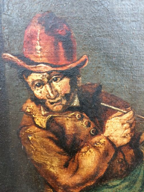 PRIMITIVE NAIVE OIL PAINTING - ADDITIONAL PHOTO 2