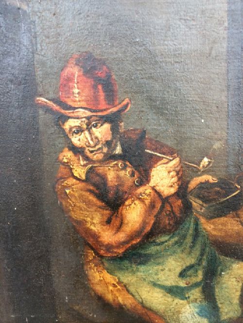 PRIMITIVE NAIVE OIL PAINTING - ADDITIONAL PHOTO 3