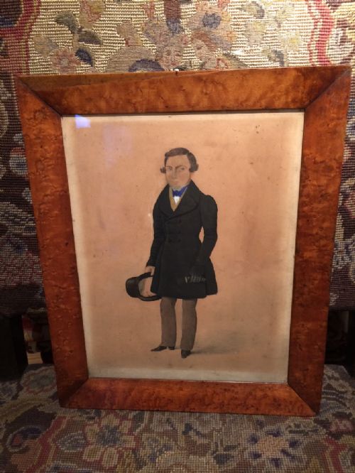 primitive naive watercolour - CATEGORY: ANTIQUE ART - DATED 19TH CENTURY