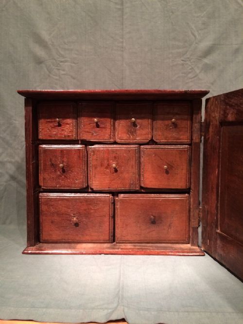 18th century oak spice cupboard - CATEGORY: ANTIQUE CUPBOARDS - DATED 18TH CENTURY