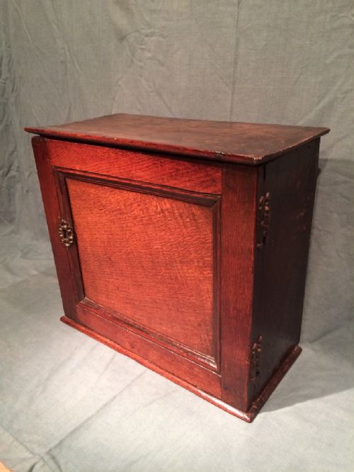 18TH CENTURY OAK SPICE CUPBOARD - ADDITIONAL PHOTO 1