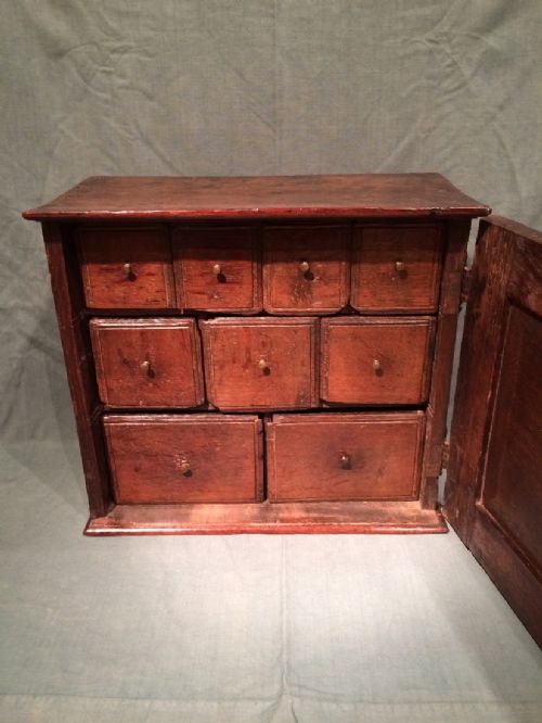 18TH CENTURY OAK SPICE CUPBOARD - ADDITIONAL PHOTO 3