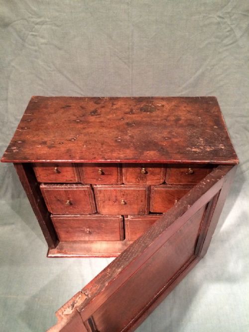18TH CENTURY OAK SPICE CUPBOARD - ADDITIONAL PHOTO 5