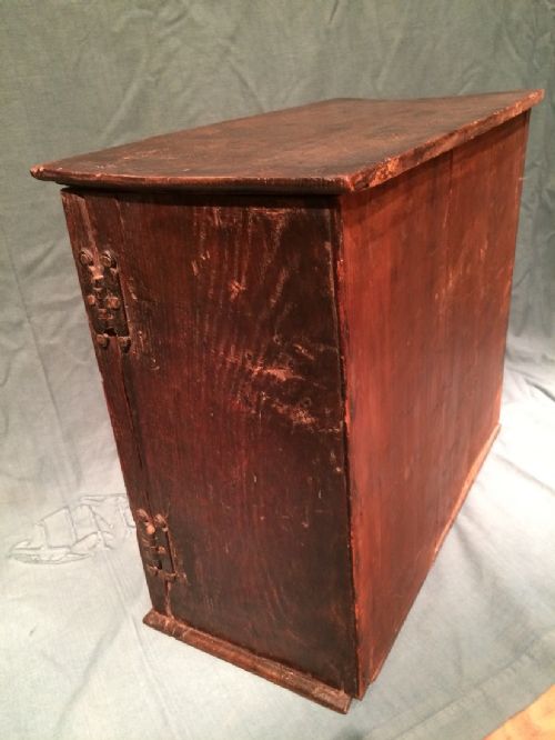 18TH CENTURY OAK SPICE CUPBOARD - ADDITIONAL PHOTO 7
