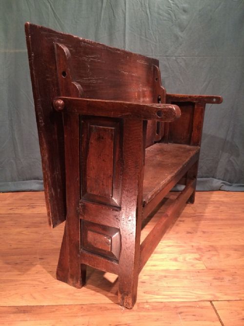 antique oak monk's benchtable - CATEGORY: ANTIQUE FURNITURE - DATED 19TH CENTURY