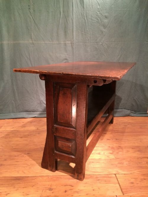 ANTIQUE OAK MONK'S BENCHTABLE - ADDITIONAL PHOTO 2