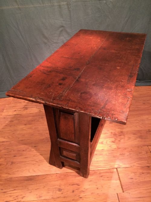 ANTIQUE OAK MONK'S BENCHTABLE - ADDITIONAL PHOTO 3