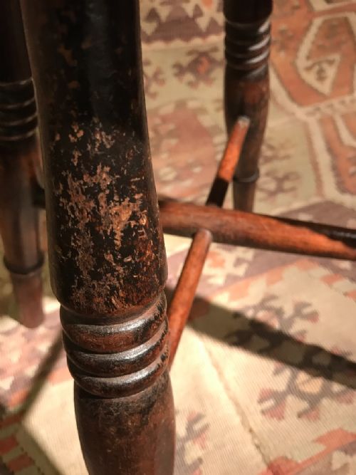 ANTIQUE ELM STOOL - ADDITIONAL PHOTO 5