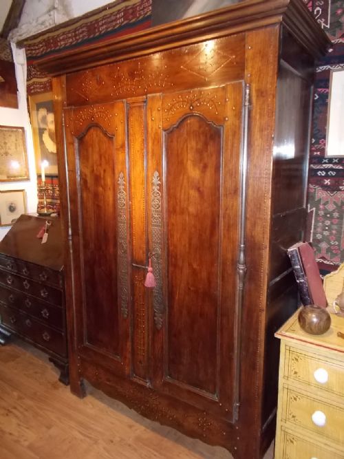 antique french chestnut armoire - CATEGORY: ANTIQUE WARDROBES - DATED 1800