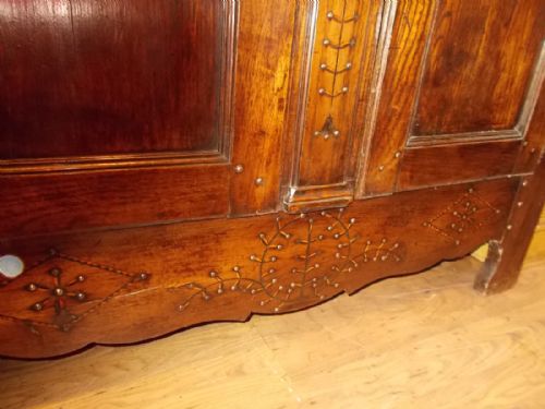ANTIQUE FRENCH CHESTNUT ARMOIRE - ADDITIONAL PHOTO 2