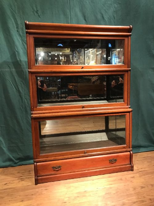 MAHOGANY SECTIONAL BOOKCASE PROBABLY GLOBE WERNICKE - ADDITIONAL PHOTO 1