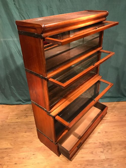 MAHOGANY SECTIONAL BOOKCASE PROBABLY GLOBE WERNICKE - ADDITIONAL PHOTO 2