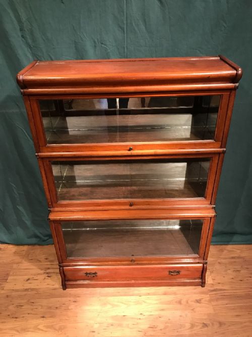 MAHOGANY SECTIONAL BOOKCASE PROBABLY GLOBE WERNICKE - ADDITIONAL PHOTO 3