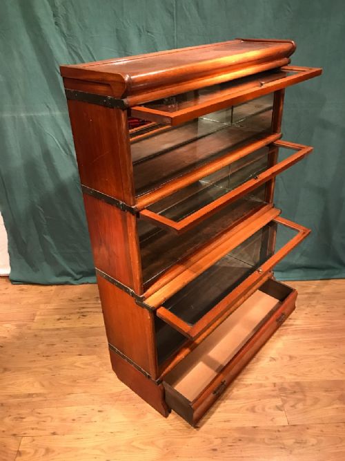 MAHOGANY SECTIONAL BOOKCASE PROBABLY GLOBE WERNICKE - ADDITIONAL PHOTO 4