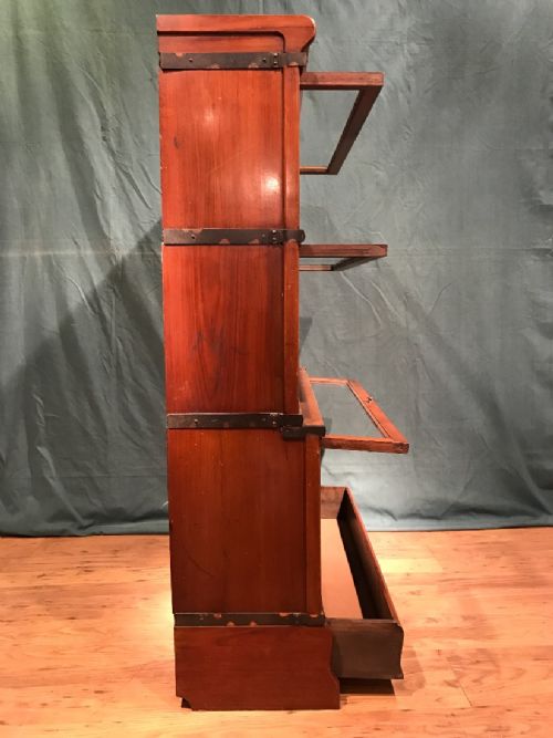 MAHOGANY SECTIONAL BOOKCASE PROBABLY GLOBE WERNICKE - ADDITIONAL PHOTO 5