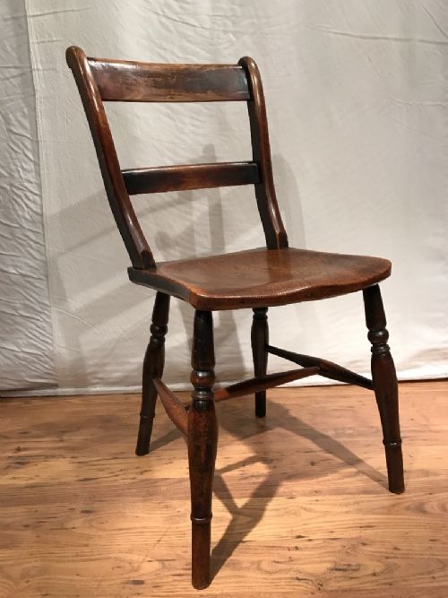FOUR ANTIQUE KITCHENDINING CHAIRS - ADDITIONAL PHOTO 5