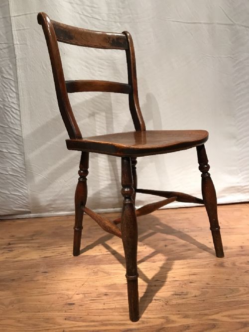 FOUR ANTIQUE KITCHENDINING CHAIRS - ADDITIONAL PHOTO 6