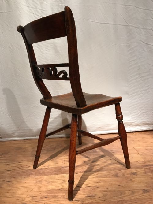 FOUR ANTIQUE KITCHENDINING CHAIRS - ADDITIONAL PHOTO 8