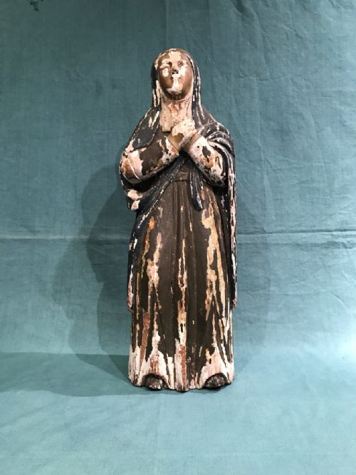 18th century carved wood figure - CATEGORY: ANTIQUE MISCELLANEOUS - DATED 18TH CENTURY