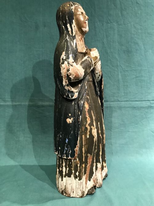 18TH CENTURY CARVED WOOD FIGURE - ADDITIONAL PHOTO 4